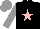 Silk - black, pink star, grey sleeves and cap