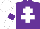 Silk - Purple, white cross of lorraine, white sleeves, purple armlets, white cap