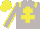Silk - Light grey, yellow cross of lorraine and epaulets, yellow seams on sleeves, yellow cap