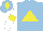 Silk - light blue, yellow triangle, yellow armlets on white sleeves, light blue cap, yellow diamond