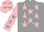 Silk - Grey, pink stars, pink arms, grey stars, pink cap, grey stars