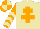 Silk - Beige body, orange cross of lorraine, orange arms, beige chevrons, orange cap, beige quartered