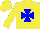 Silk - Yellow, blue Maltese cross, yellow cap