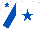 Silk - White, royal blue star, sleeves and star on cap