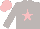 Silk - Light grey, pink star, light grey sleeves, pink cap
