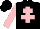 Silk - Black body, pink cross of lorraine, pink arms, black cap