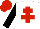 Silk - white, red cross of lorraine, black sleeves, red cap