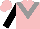 Silk - pink, grey chevron, black sleeves