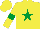 Silk - Yellow, emerald green star, emerald green armlet
