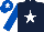 Silk - Dark blue, white star, royal blue sleeves and cap, white star