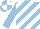 Silk - light blue and white diagonal stripes, quartered cap