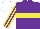 Silk - Purple, yellow hoop, striped sleeves, white cap