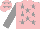 Silk - Pink, Grey stars, sleeves and stars on cap