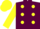 Silk - Maroon, Yellow spots, sleeves and cap