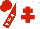 Silk - White body, red cross of lorraine, red arms, white stars, red cap