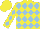 Silk - Yellow and light blue diamonds, light blue diamonds on yellow sleeves