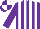 Silk - Purple, white stripes, purple and white quartered cap