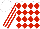 Silk - White, red diamonds, red stripes on sleeves
