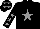 Silk - Black body, grey star, black arms, grey stars, black cap, grey stars