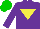 Silk - Purple body, yellow inverted triangle, purple arms, green cap