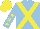 Silk - Light blue, yellow cross belts, light blue sleeves, yellow stars and cap
