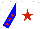 Silk - White body, red star, blue arms, red stars, white cap
