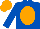 Silk - Royal blue, orange oval and cap