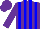 Silk - Purple, blue stripes
