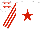 Silk - White, red star, striped sleeves, white cap, red stars