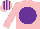 Silk - Pink, purple disc, pink sleeves, pink, purple striped cap
