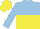 Silk - Light Blue,Yellow halved horizontally, Yellow cap