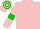 Silk - Pink, Green armlets, Hooped cap