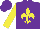 Silk - Purple, yellow fleur de lys, yellow sleeves