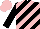 Silk - Black, pink diagonal stripes, black sleeves, pink cap