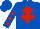 Silk - Royal blue, red cross of lorraine, red spots on sleeves, royal blue cap