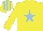 Silk - Yellow, light blue star, striped cap