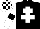 Silk - Black, white cross of lorraine, white sleeves, black armlets, check cap
