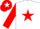 Silk - WHITE, red star, red sleeves, red cap, white star