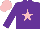Silk - purple, pink star, pink cap