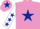 Silk - Mauve, Dark Blue star, White sleeves, Dark Blue stars, Mauve cap, Dark Blue star