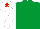 Silk - Emerald green, white arms, white cap, red star