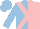 Silk - Light blue, pink crossbelts, light blue and pink halved cap