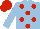 Silk - Light blue, red spots, light blue sleeves, red cap