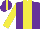Silk - Purple, yellow stripe, sleeves and cap