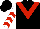 Silk - Black, red chevron, white and red chevrons on sleeves