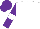 Silk - White, purple ribbon, purple sleeves, white hoop, purple cap