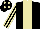 Silk - Black, beige panel, black sleeves, beige stripes, black cap, beige diamonds