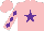 Silk - Pink, purple star, purple diamonds on sleeves