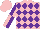 Silk - Pink, purple diamonds, pink and purple quartered sleeves