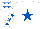 Silk - White, royal blue star, stars on sleeves and cap